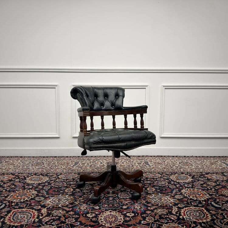 chesterfield bureaustoel captain chair groen