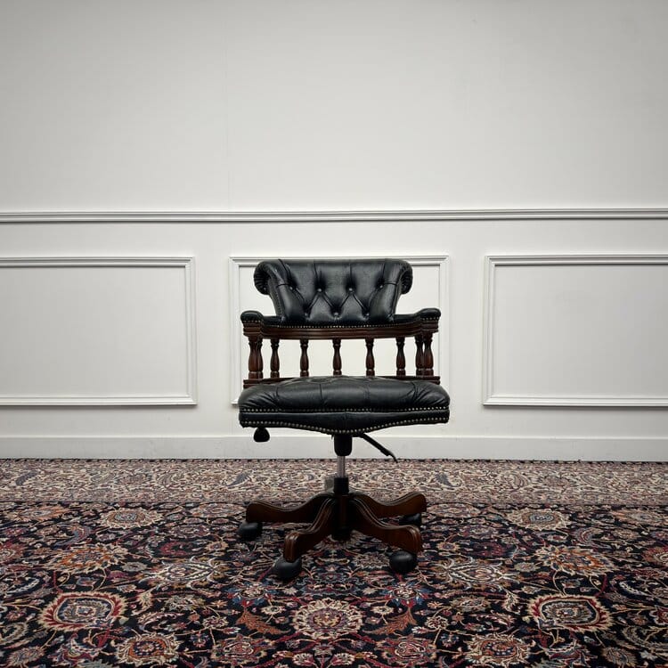 chesterfield bureaustoel captain chair groen