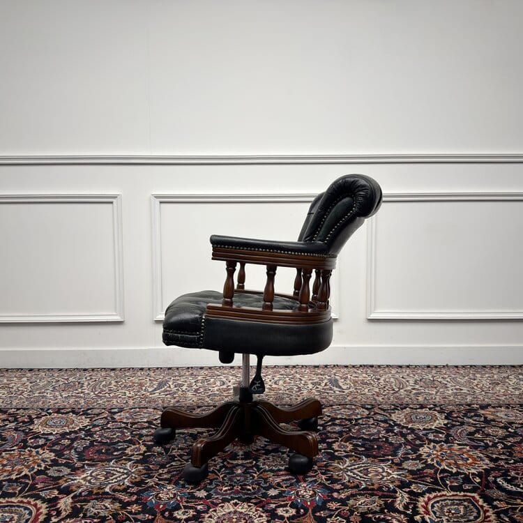 chesterfield bureaustoel captain chair groen