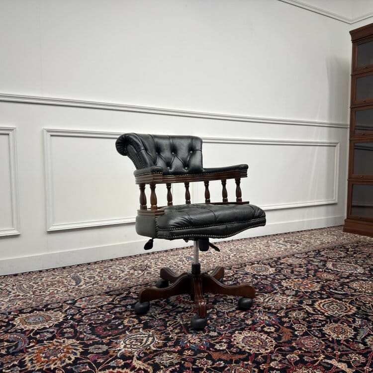 chesterfield bureaustoel captain chair groen