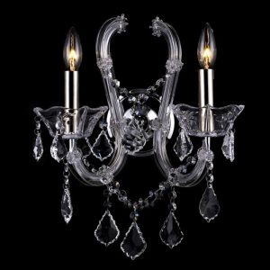 dubbele kroonluchter luster wandlamp goudkleurig ijzer muurlamp
