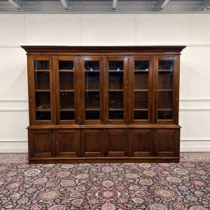 klassiek engels antiek oud vintage chesterfield grote boekenkast buffetkast bibliotheekkast kast 1.5