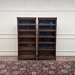 klassiek engels antiek oud vintage chesterfield originele globe wernicke boekenkast kast 2