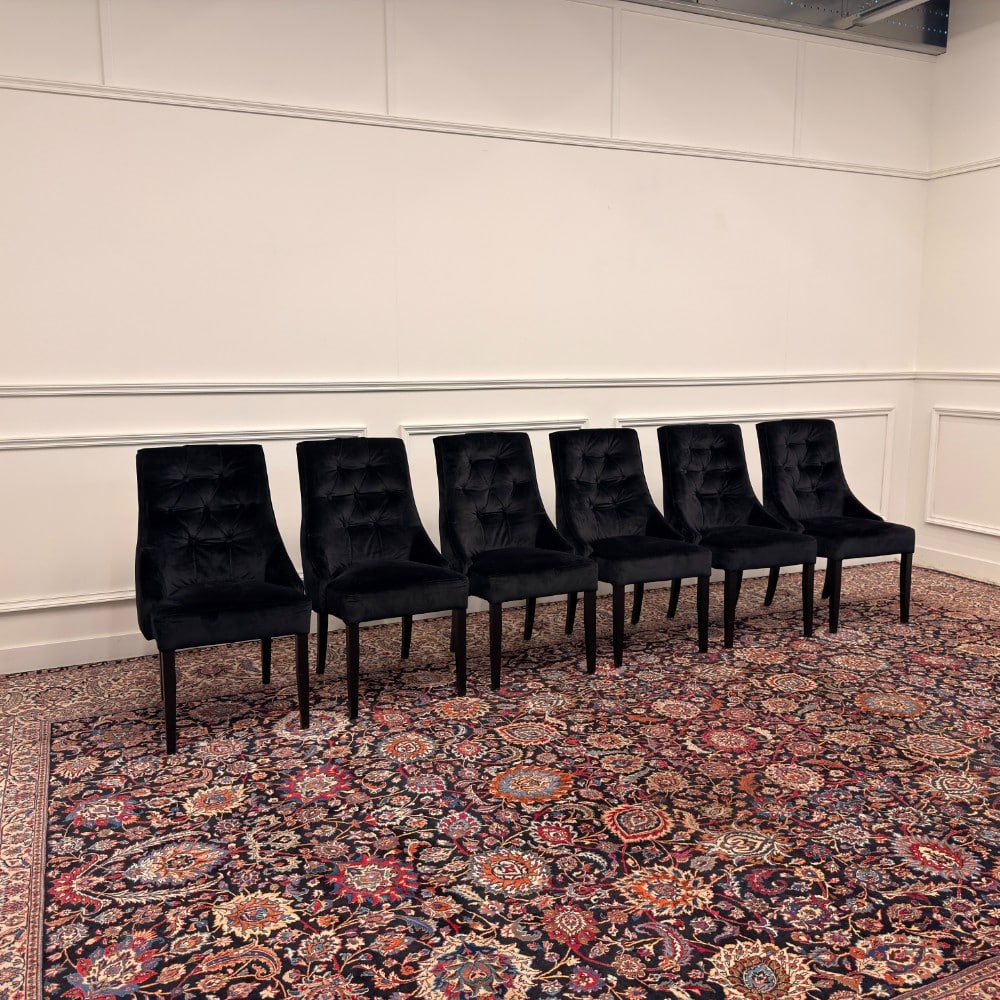 set of classic English Springvale Chesterfield chairs (replica)