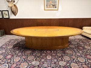 klassiek oud antiek engels chesterfield globe wernicke art deco vergadertafel conferentietafel tafel 4